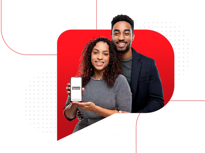 Casal usando app Assina Cidades SP